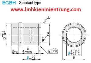 Bạc vai giữa EGBH D8,D10,D12,D14,D16,D20,D25,D30,D32,D35,D40,D50