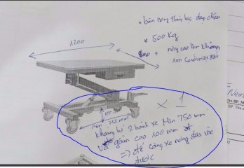 Bàn nâng thủy lực di động 1000kg-800kg-500kg-400kg-300kg