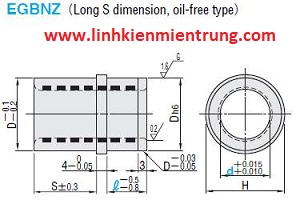 Bạc vai giữa EGBNZ D13,D14,D16,D20,D25,D30,D35,D40,D50,D60